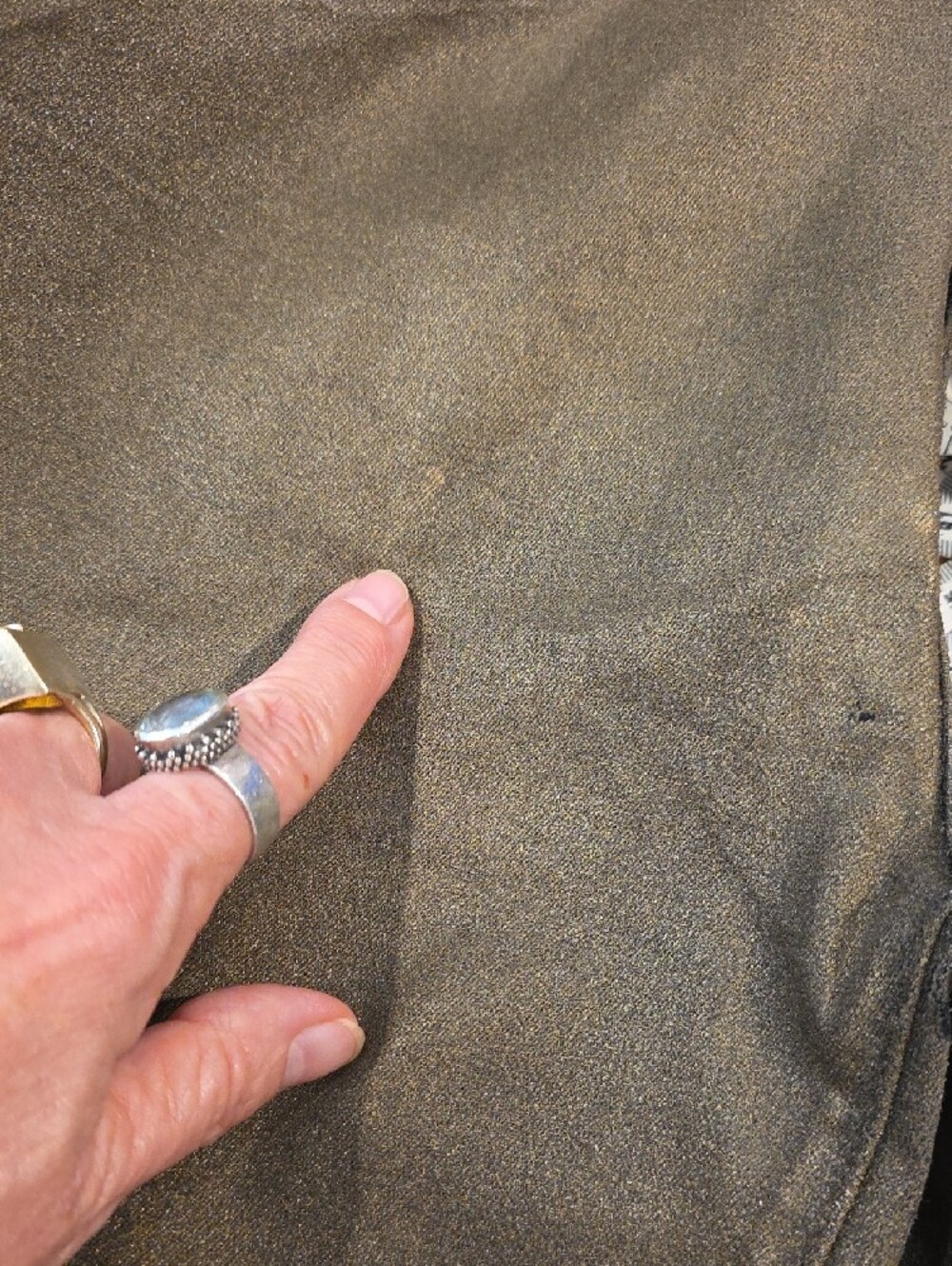 NEW $298 FRANK & EILEEN SLIGO SKINNY JEANS IN BROWN GOLD GLITTER WAX SIZE 27 - Picture 6 of 10